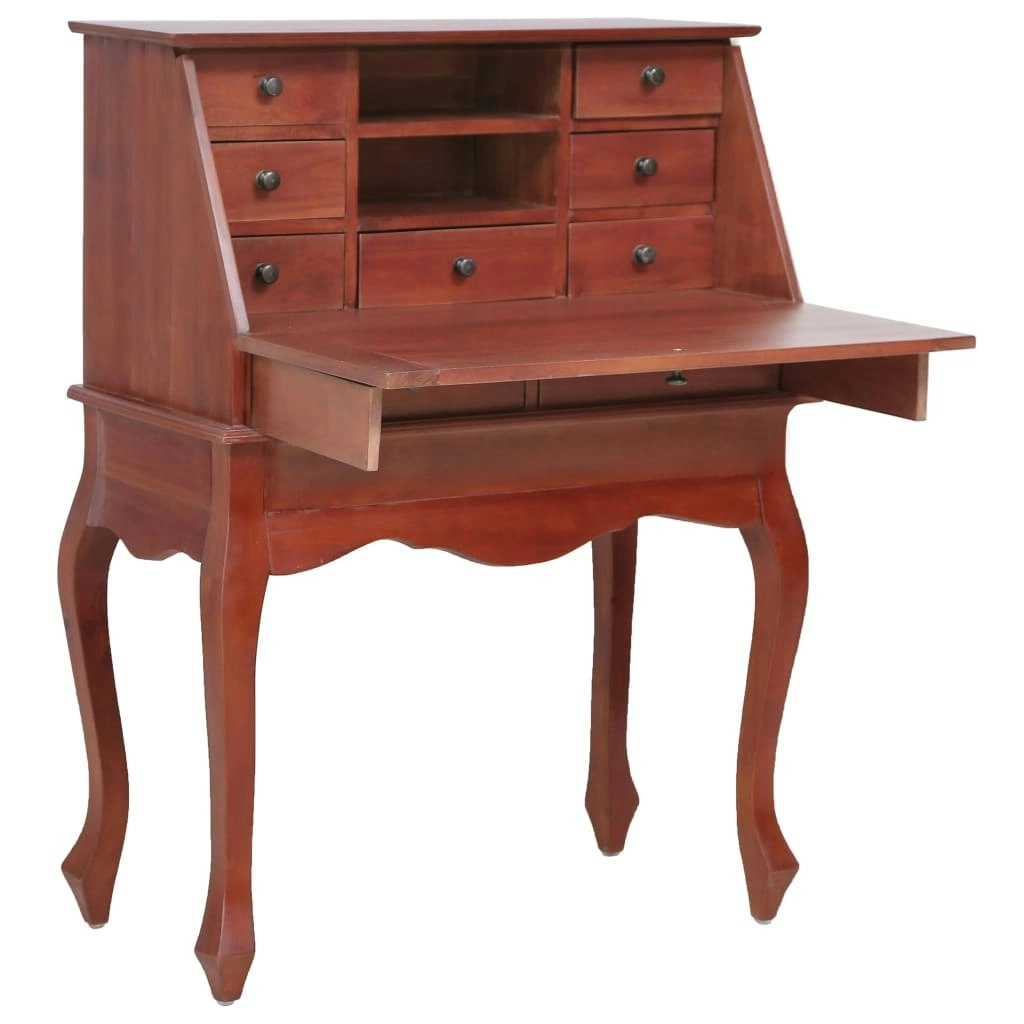 Secretary Desk Brown 78x42x103 cm Solid Mahogany Wood 283841