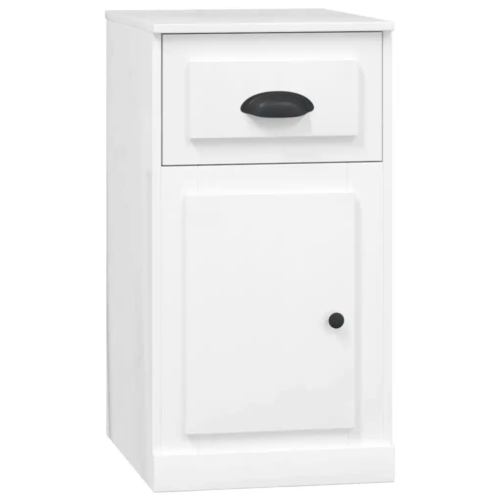 Side Cabinet with Drawer High Gloss White 40x50x75 cm Engineered Wood 816482