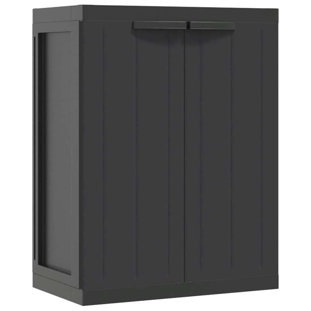 Outdoor Storage Cabinet Black 65x37x85 cm PP 364204