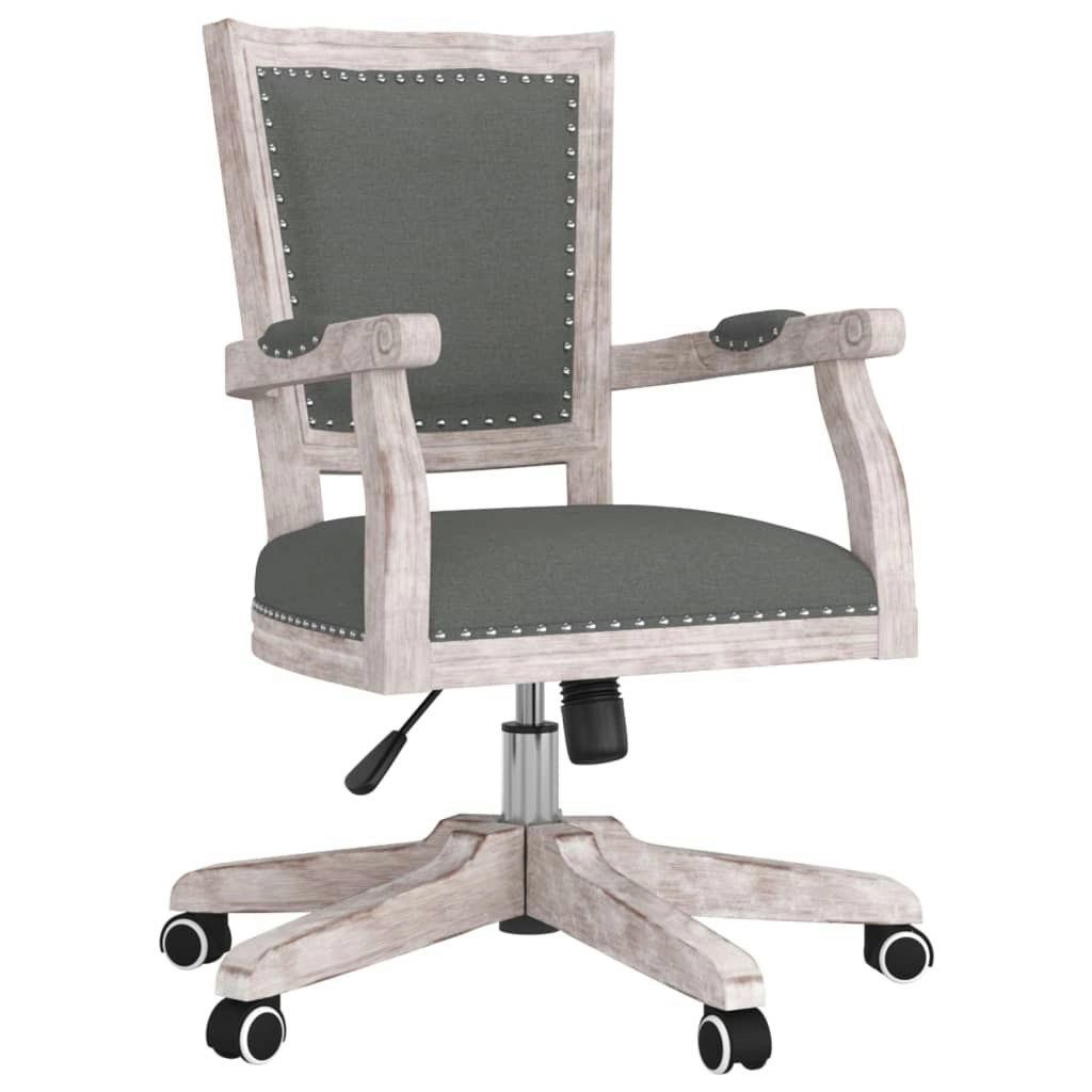 Swivel Office Chair Dark Grey Fabric 344479