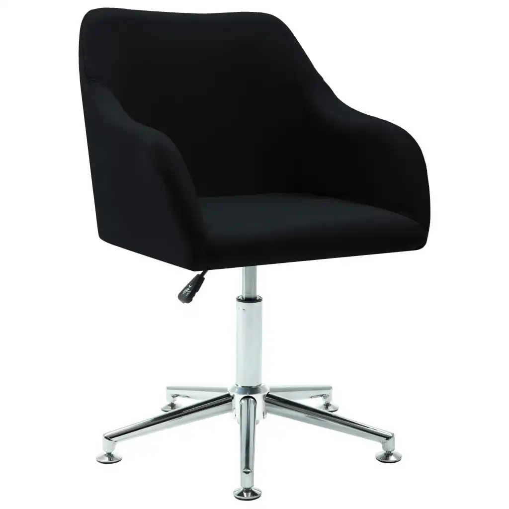 Swivel Office Chair Black Fabric 278511