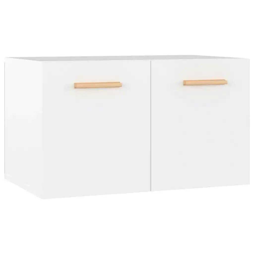 Wall Cabinet High Gloss White 60x36.5x35 cm Engineered Wood 812912