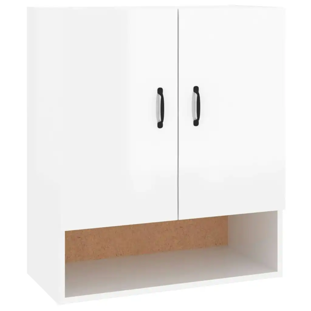 Wall Cabinet High Gloss White 60x31x70 cm Engineered Wood 812885