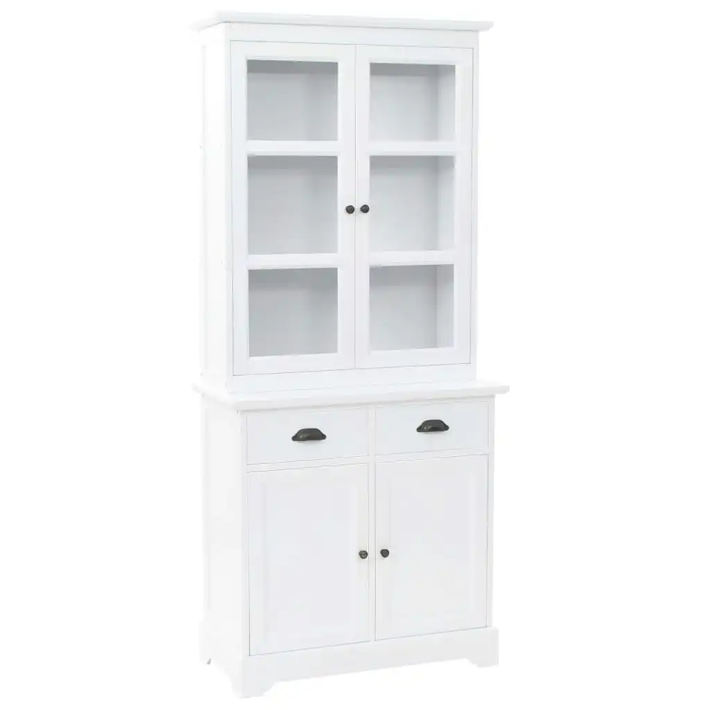 Welsh Dresser with 4 Doors MDF and Pinewood 80x40x180 cm 245755