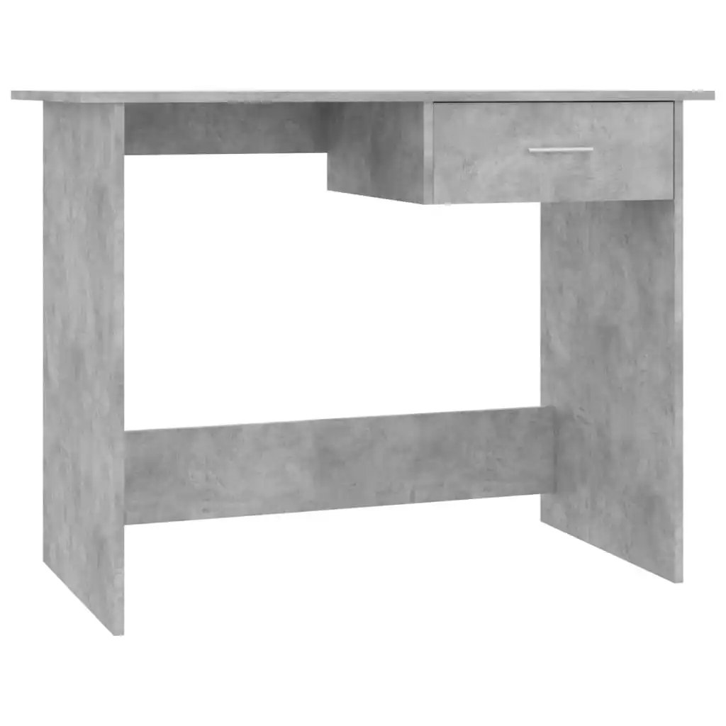 Desk Concrete Grey 100x50x76 cm Engineered Wood 800553