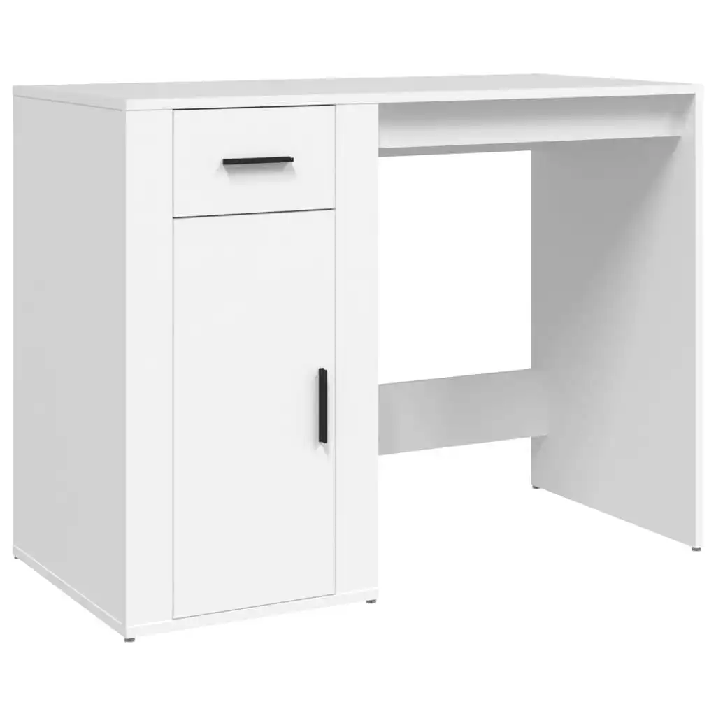 Desk White 100x49x75 cm Engineered Wood 816784