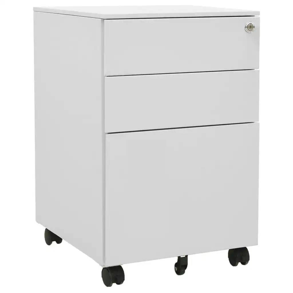 Mobile File Cabinet Light Grey 39x45x60 cm Steel 335979