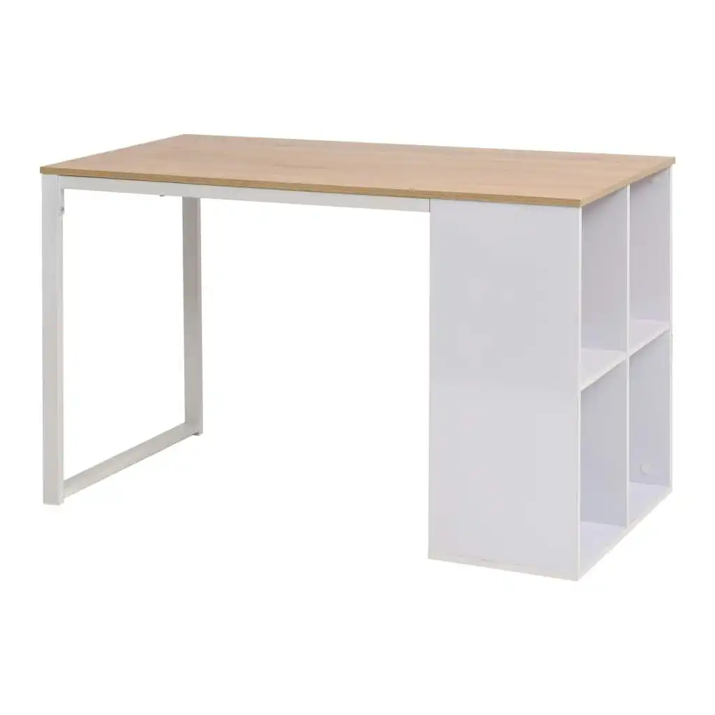 Writing Desk 120x60x75 cm Oak and White 245720