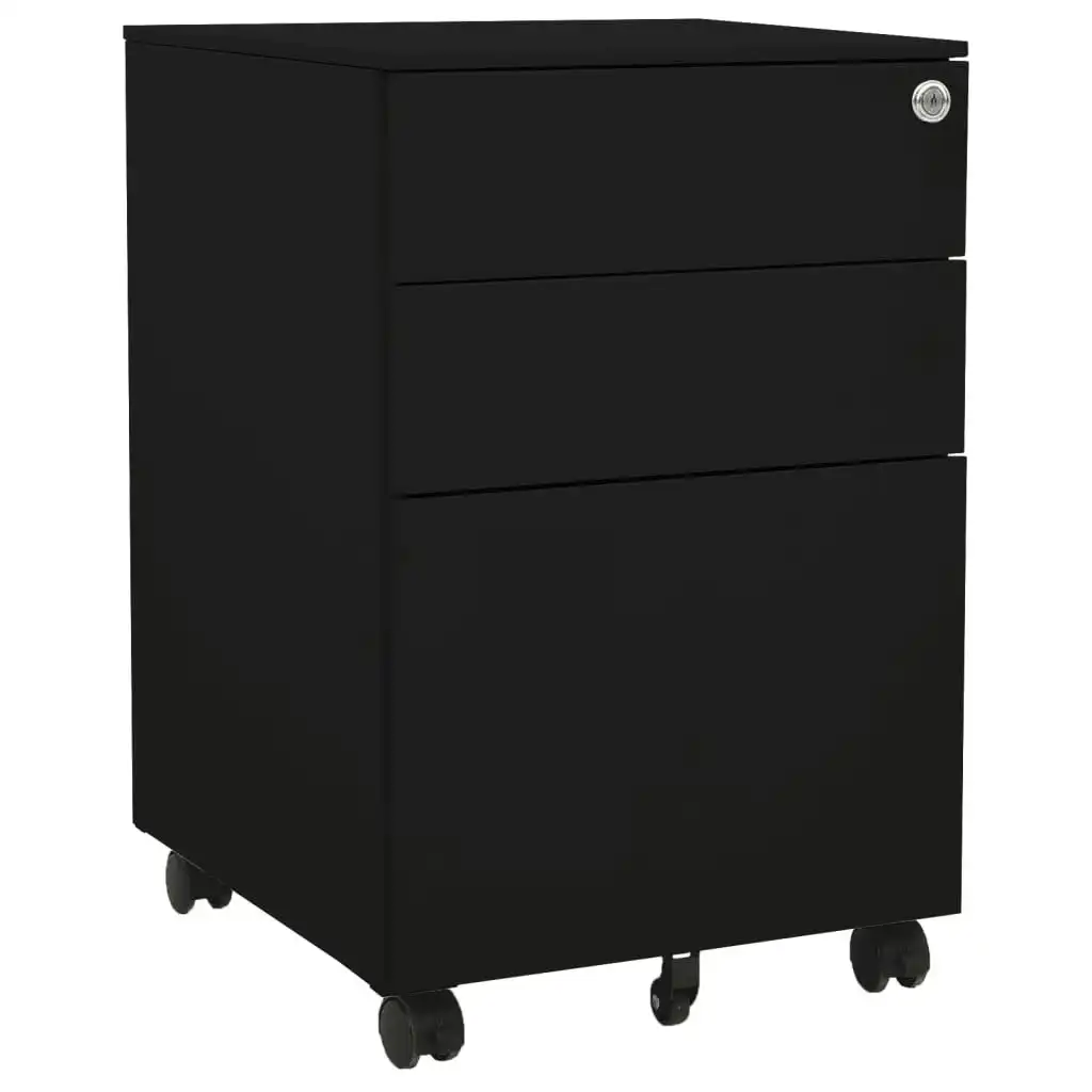 Mobile File Cabinet Black 39x45x60 cm Steel 335980