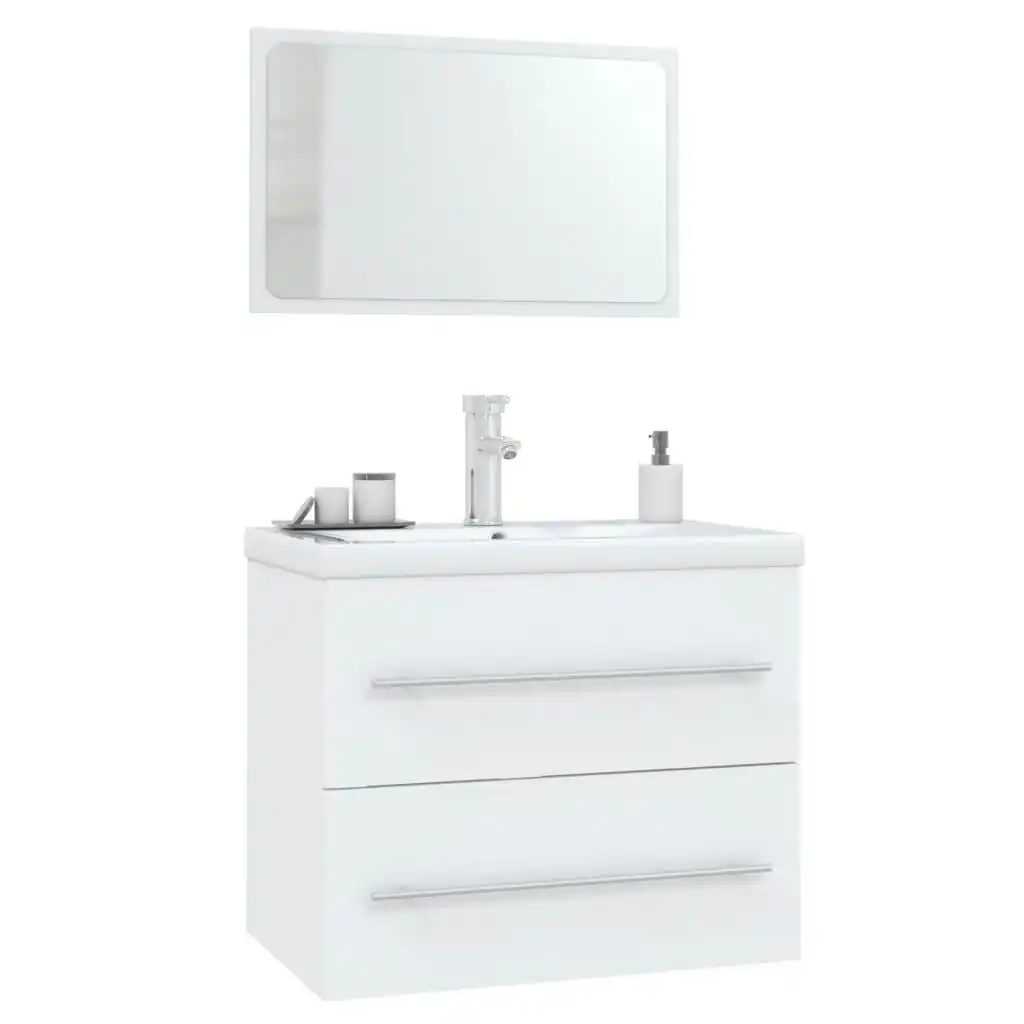 3 Piece Bathroom Furniture Set White 3152835