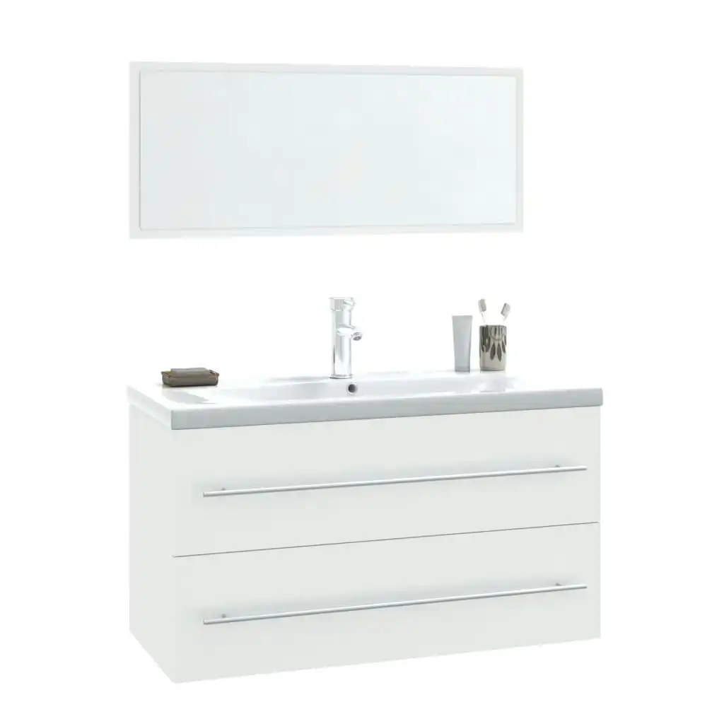 3 Piece Bathroom Furniture Set White 3152848