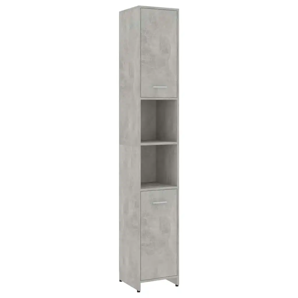 Bathroom Cabinet Concrete Grey 30x30x183.5 cm Engineered Wood 802601