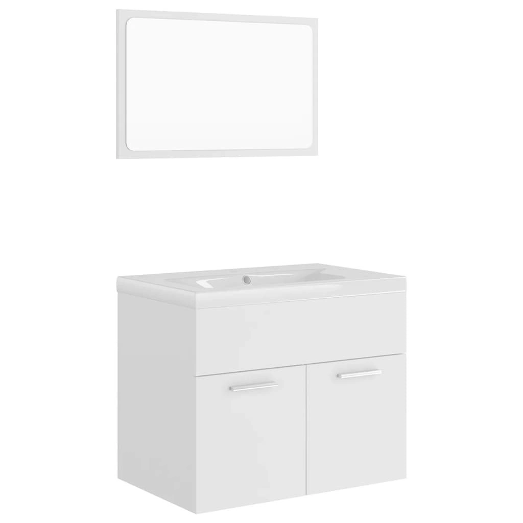 Bathroom Furniture Set White Engineered Wood 3070865