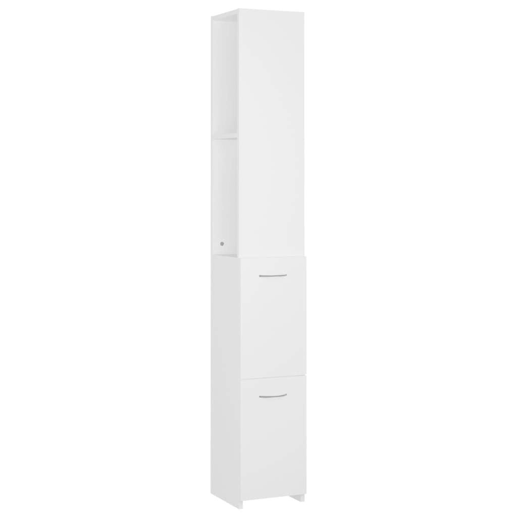 Bathroom Cabinet White 25x26.5x170 cm Engineered Wood 808431