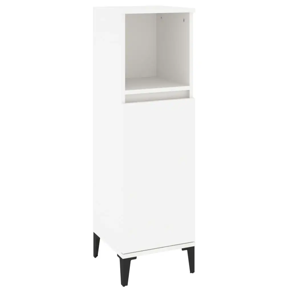 Bathroom Cabinet White 30x30x100 cm Engineered Wood 819812