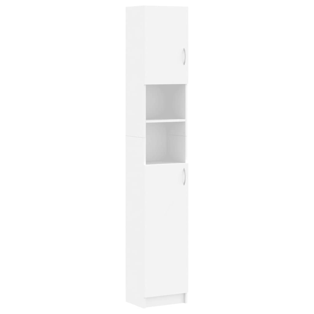 Bathroom Cabinet White 32x25.5x190 cm Engineered Wood 802876