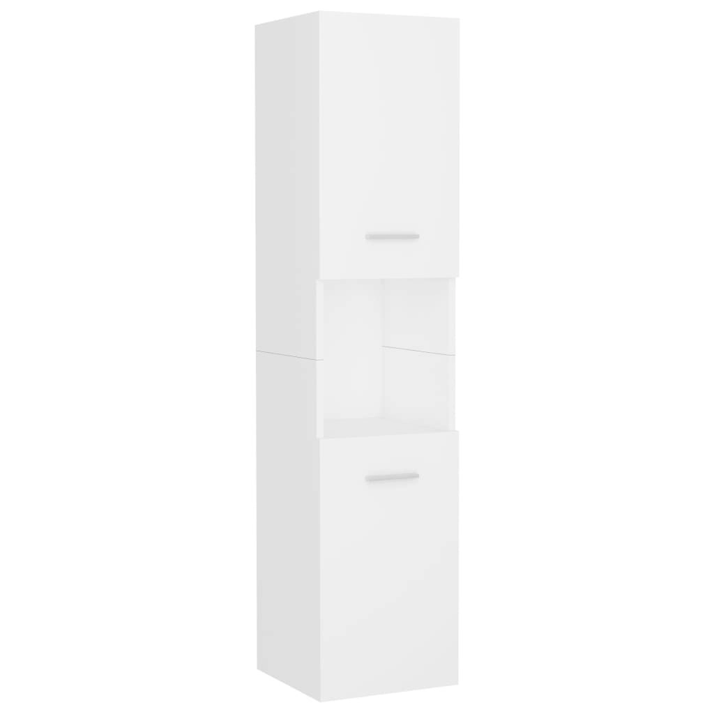 Bathroom Cabinet White 30x30x130 cm Engineered Wood 804997