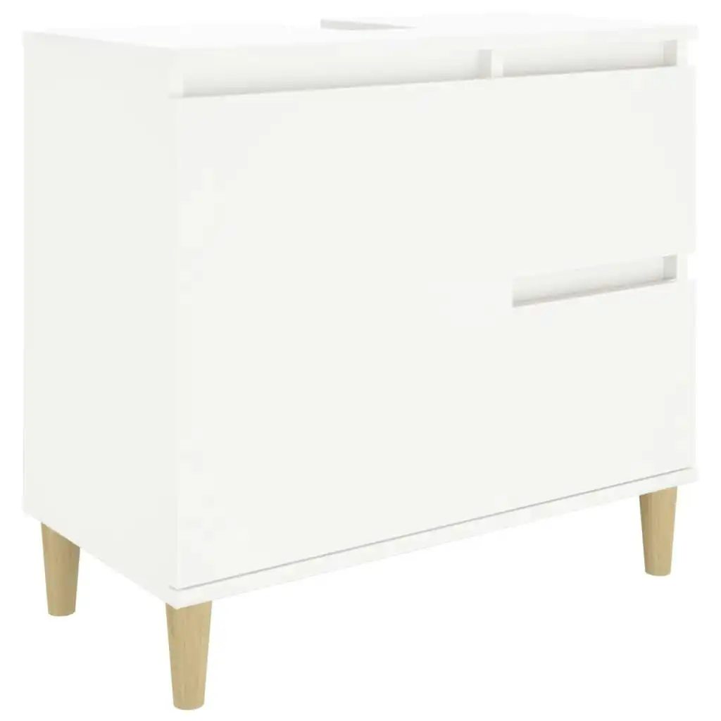 Bathroom Cabinet White 65x33x60 cm Engineered Wood 819820