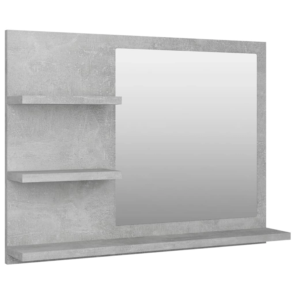 Bathroom Mirror Concrete Grey 60x10.5x45 cm Engineered Wood 805010