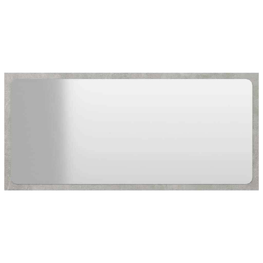 Bathroom Mirror Concrete Grey 80x1.5x37 cm Engineered Wood 804618