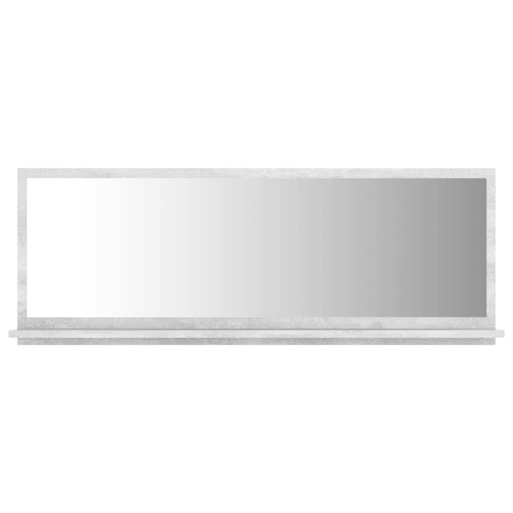 Bathroom Mirror Concrete Grey 100x10.5x37 cm Engineered Wood 804593