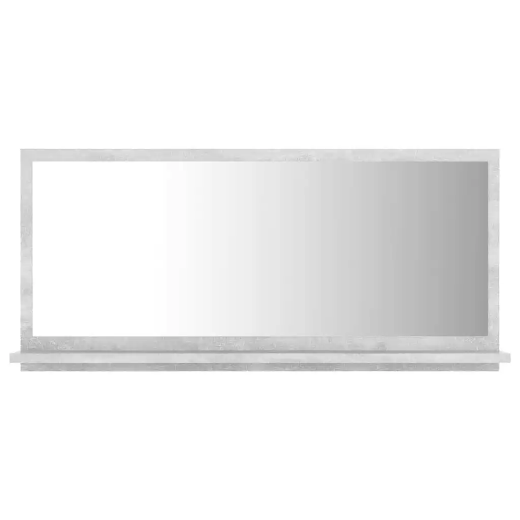 Bathroom Mirror Concrete Grey 80x10.5x37 cm Engineered Wood 804575