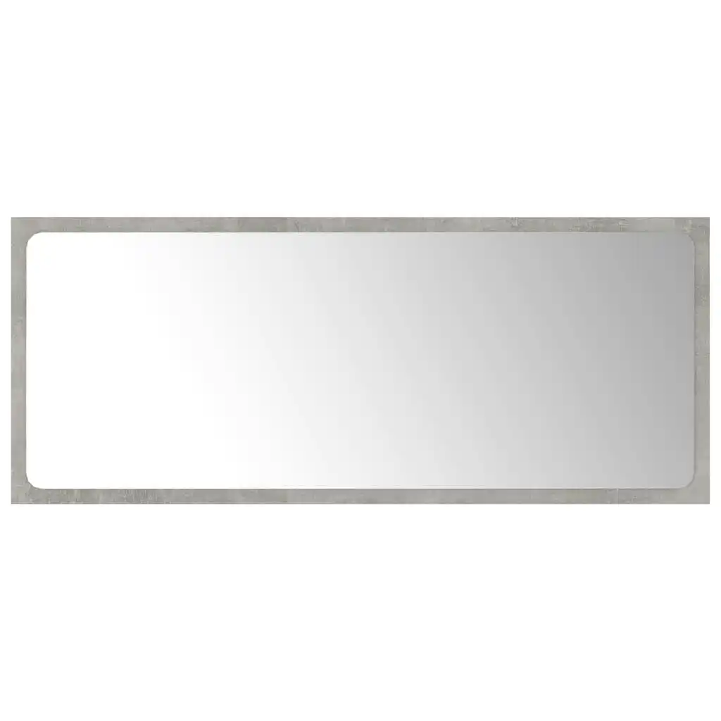 Bathroom Mirror Concrete Grey 90x1.5x37 cm Engineered Wood 804626