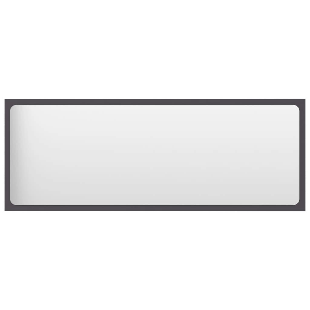 Bathroom Mirror Grey 100x1.5x37 cm Engineered Wood 804632