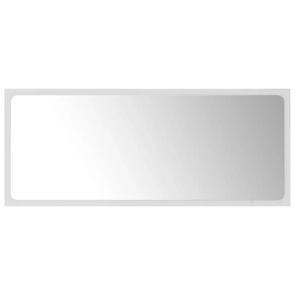 Bathroom Mirror White 90x1.5x37 cm Engineered Wood 804622