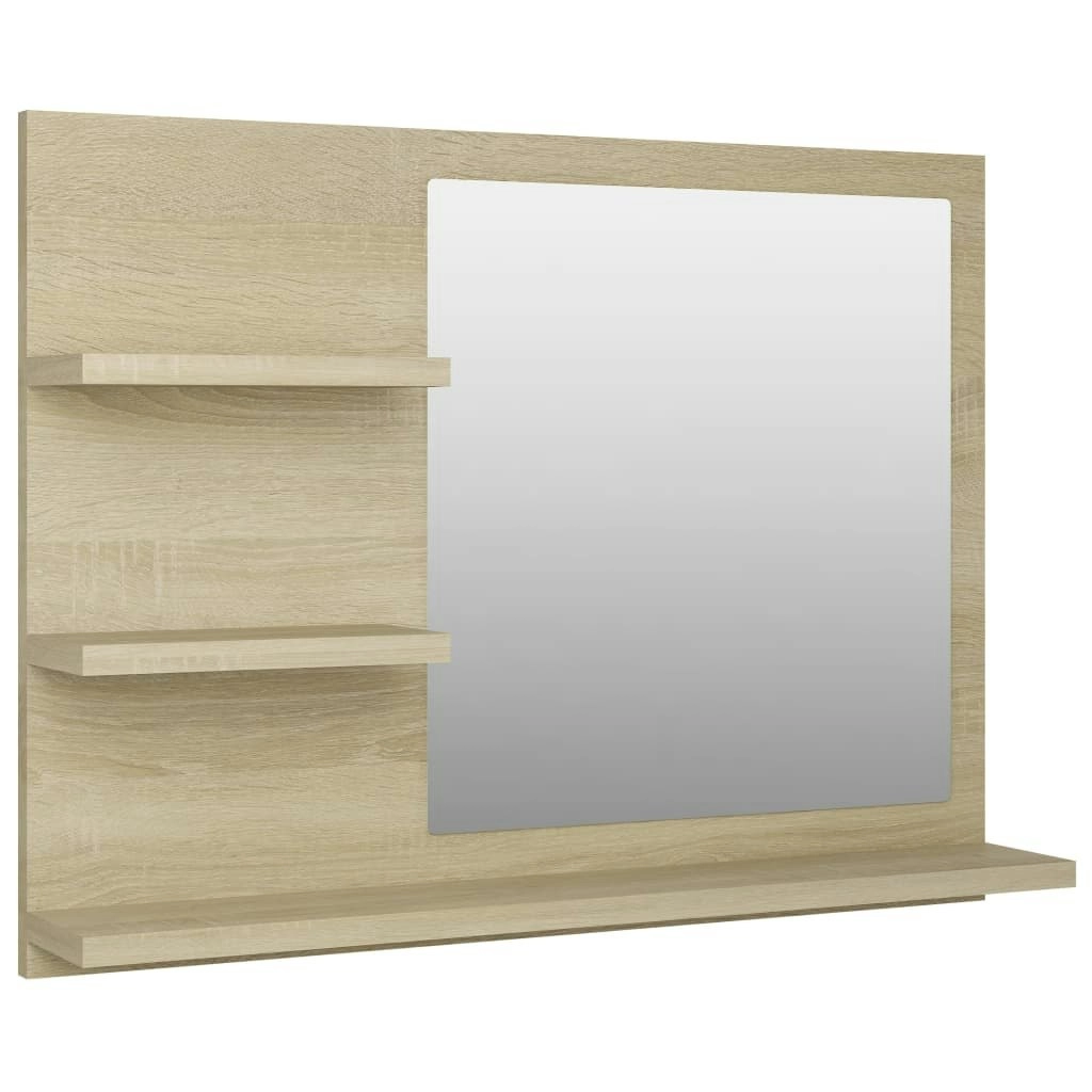 Bathroom Mirror Sonoma Oak 60x10.5x45 cm Engineered Wood 805009