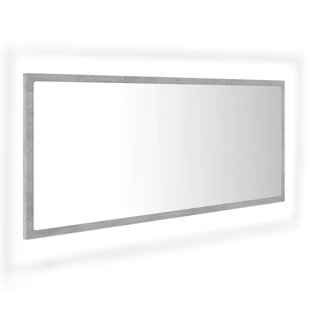 LED Bathroom Mirror Concrete Grey 100x8.5x37 cm Acrylic 804944