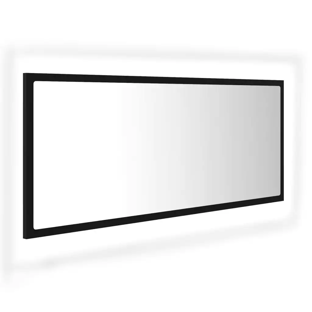 LED Bathroom Mirror Black 100x8.5x37 cm Acrylic 804941