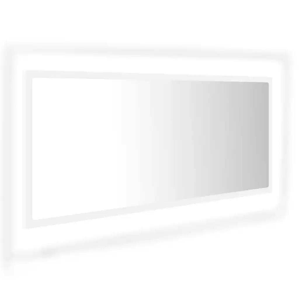 LED Bathroom Mirror White 100x8.5x37 cm Acrylic 804940