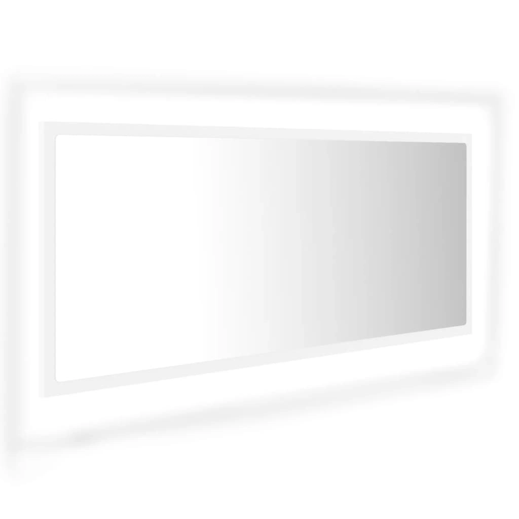 LED Bathroom Mirror White 100x8.5x37 cm Acrylic 804940