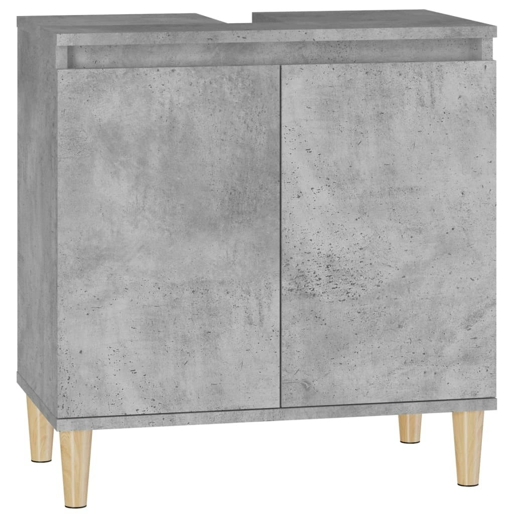 Sink Cabinet Concrete Grey 58x33x60 cm Engineered Wood 821256