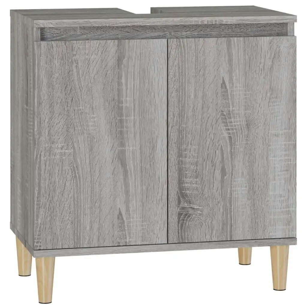 Sink Cabinet Grey Sonoma 58x33x60 cm Engineered Wood 821258