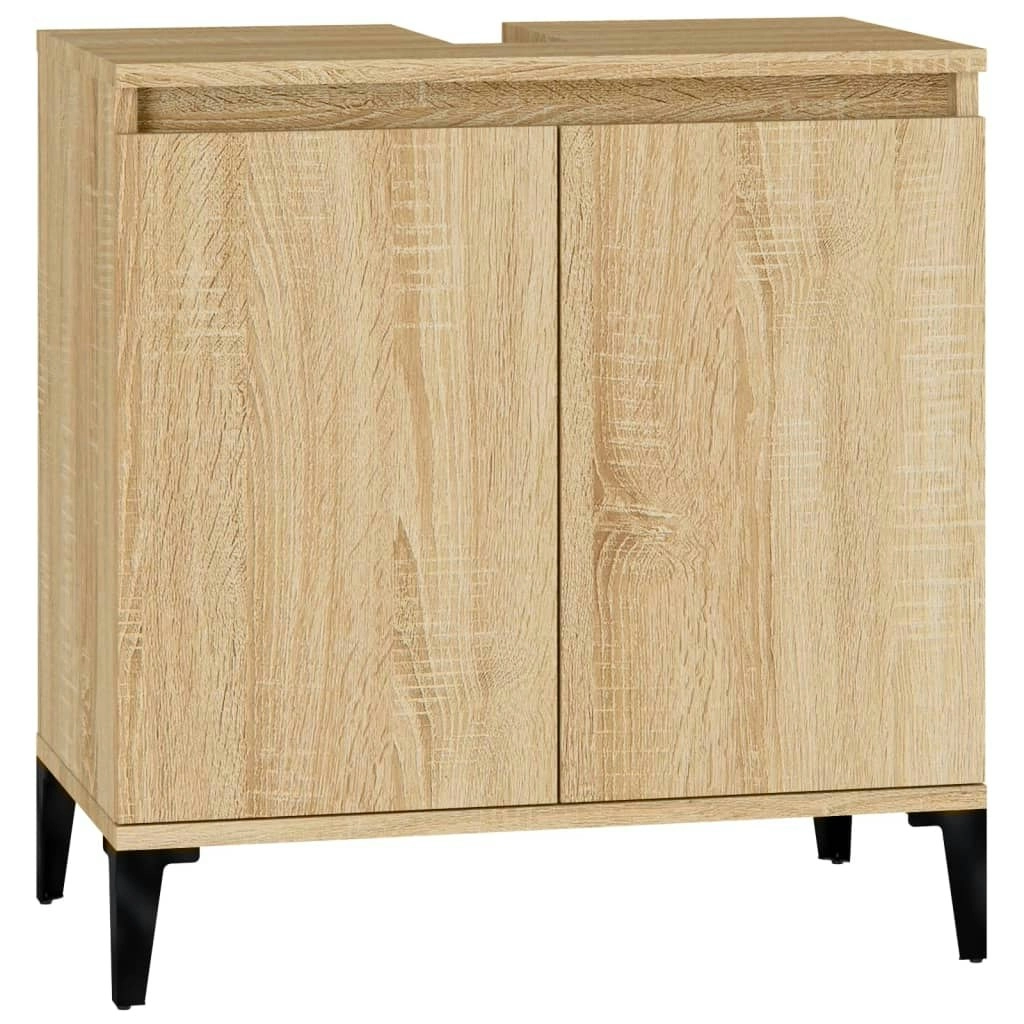 Sink Cabinet Sonoma Oak 58x33x60 cm Engineered Wood 821263