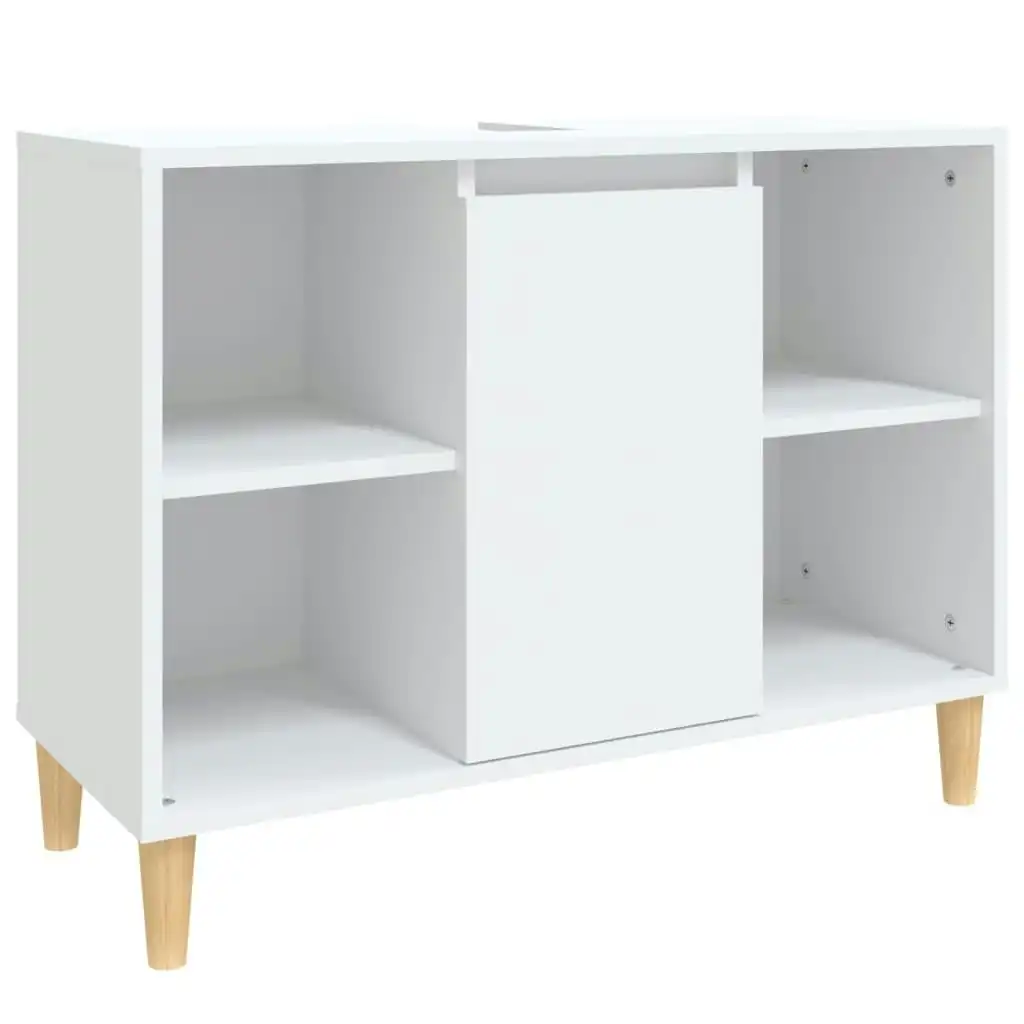 Sink Cabinet White 80x33x60 cm Engineered Wood 821284