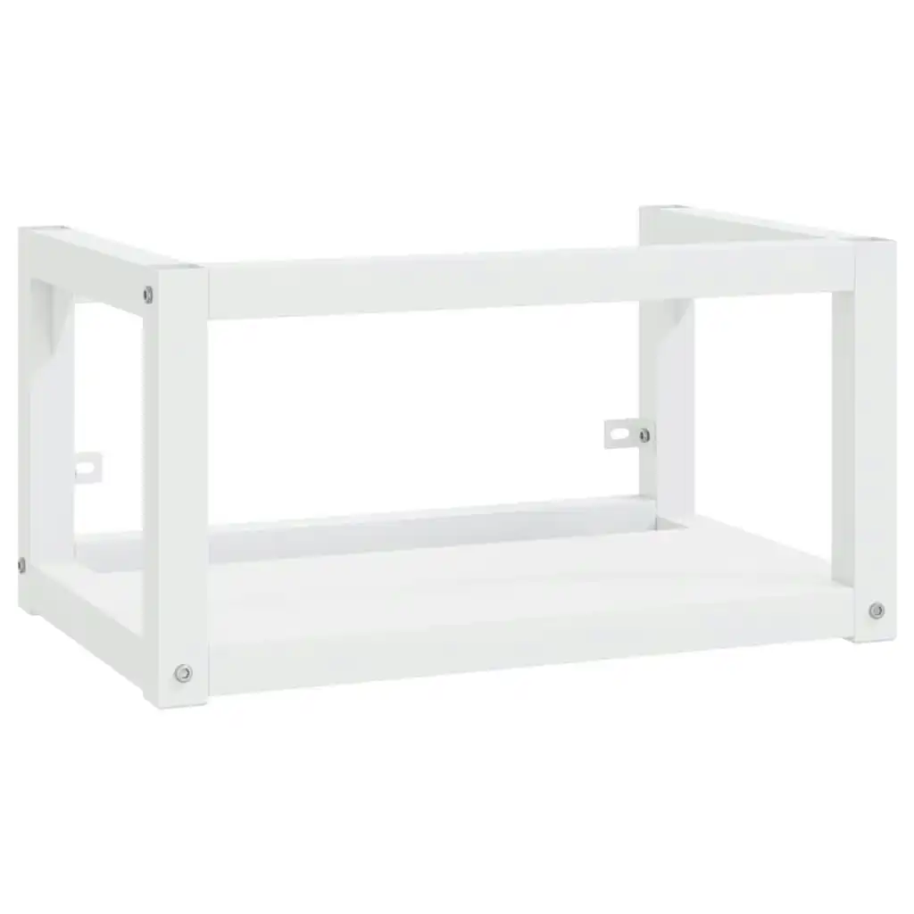 Wall-mounted Bathroom Washbasin Frame White 59x38x31 cm Iron 338491