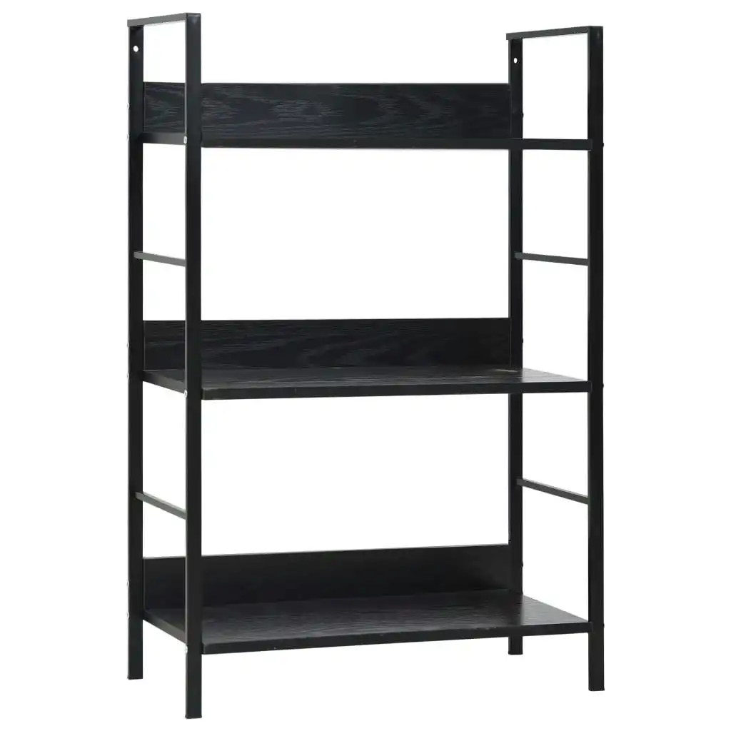 3-Layer Book Shelf Black 60x27.6x90.5 cm Engineered Wood 288218