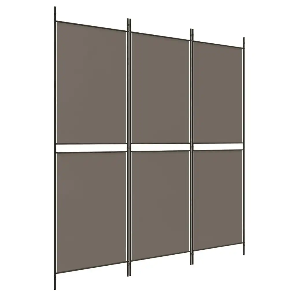 3-Panel Room Divider Anthracite 150x200 cm Fabric 350228