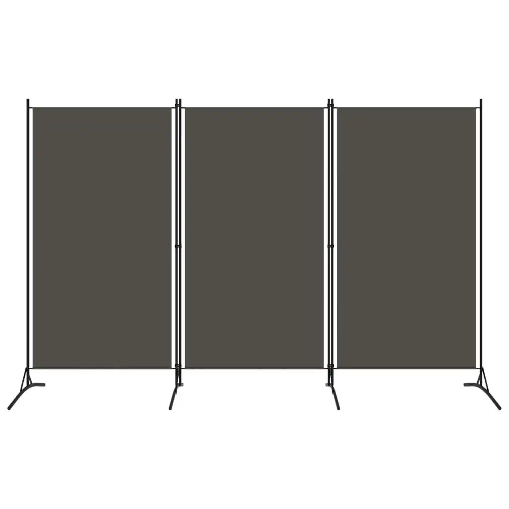 3-Panel Room Divider Anthracite 260x180 cm 320733