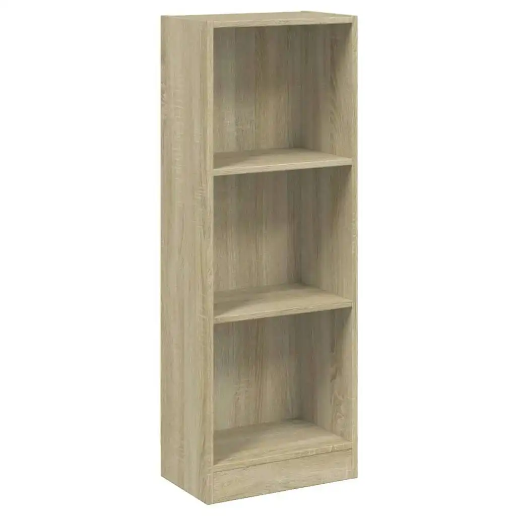 3-Tier Book Cabinet Sonoma Oak 40x24x109 cm Engineered Wood 800831