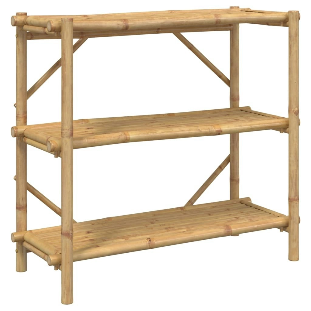 3-Layer Shelf 100x40x90 cm Bamboo 366458