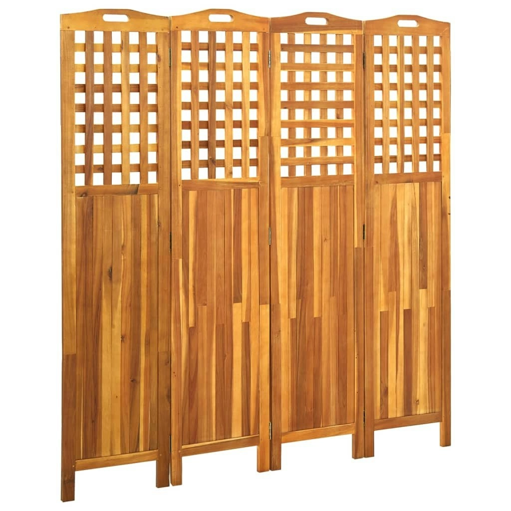 4-Panel Room Divider 161x2x170 cm Solid Acacia Wood 311880