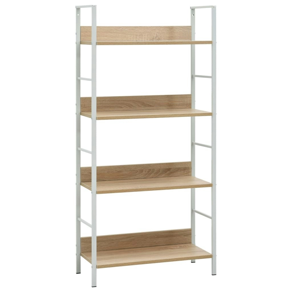 4-Layer Book Shelf Oak 60x27.6x124.5 cm Engineered Wood 288225