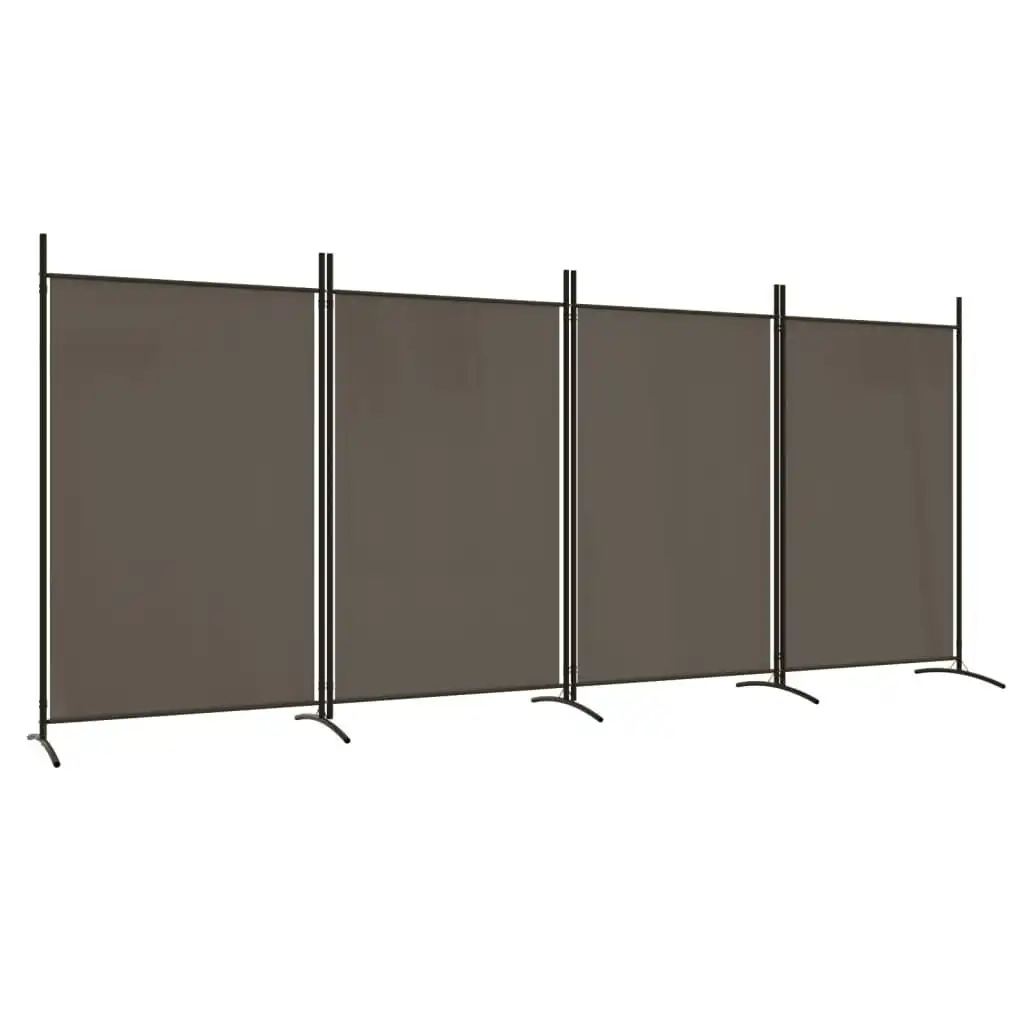 4-Panel Room Divider Anthracite 346x180 cm Fabric 350264