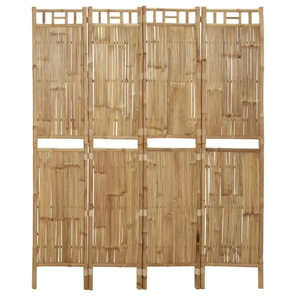 4-Panel Room Divider Bamboo 160x180 cm 341749