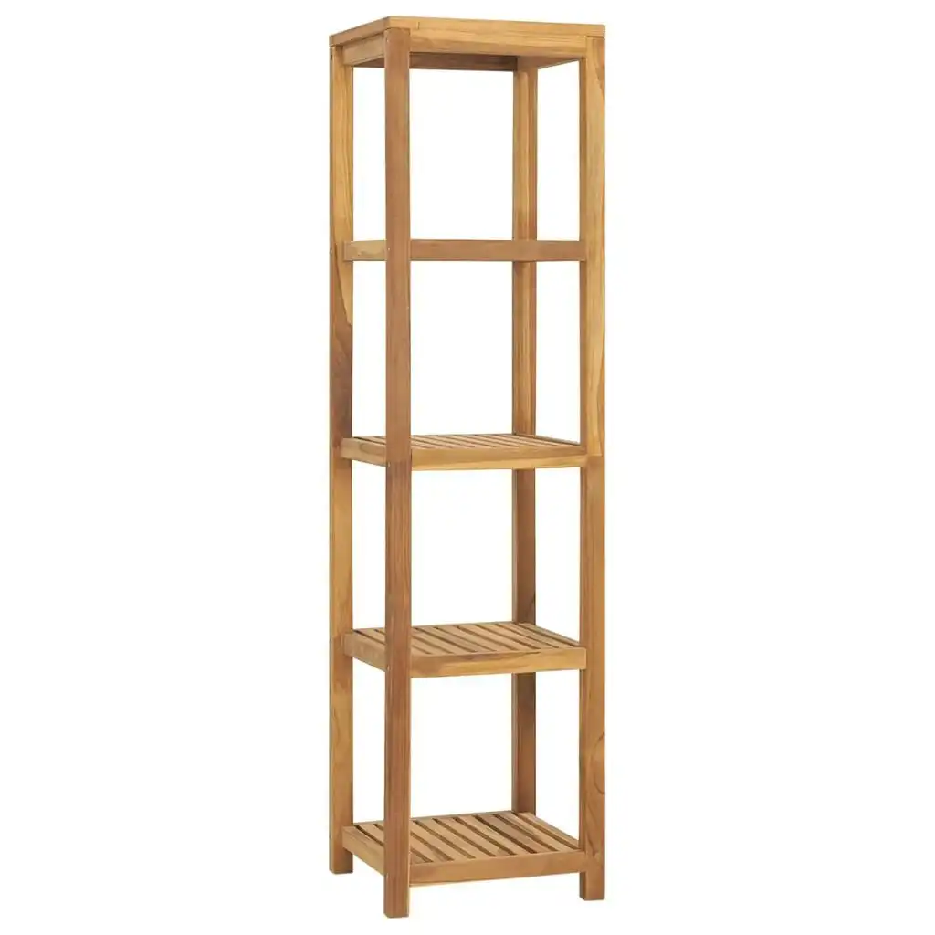 4-Tier Bathroom Storage Rack Solid Wood Teak 42x42x165 cm 318484