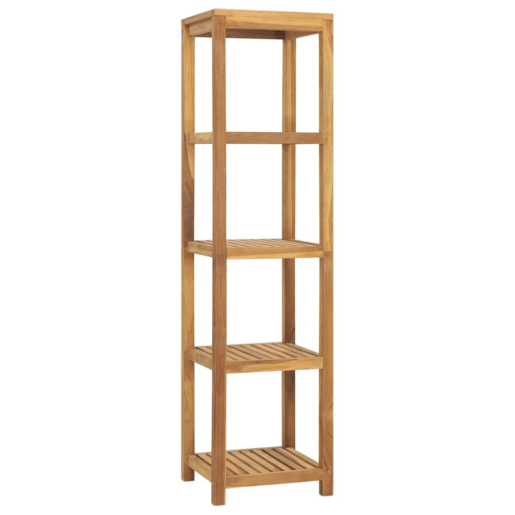 4-Tier Bathroom Storage Rack Solid Wood Teak 42x42x165 cm 318484